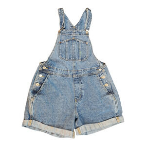 Denim Blue Women's Overall Shorts